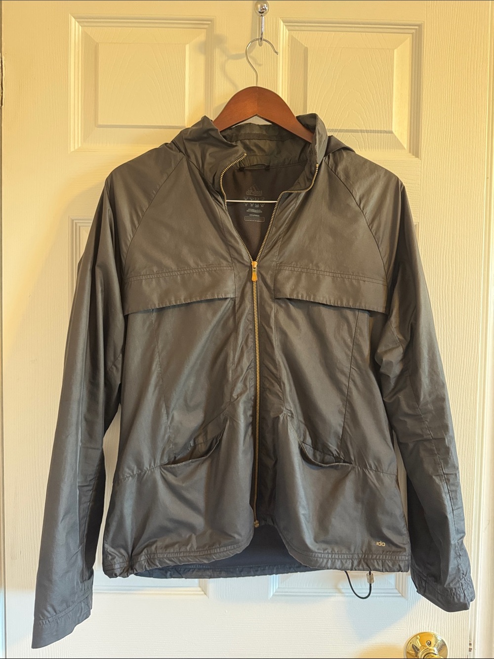 adidas vintage Men's Hooded Lightweight Jacket - Gray